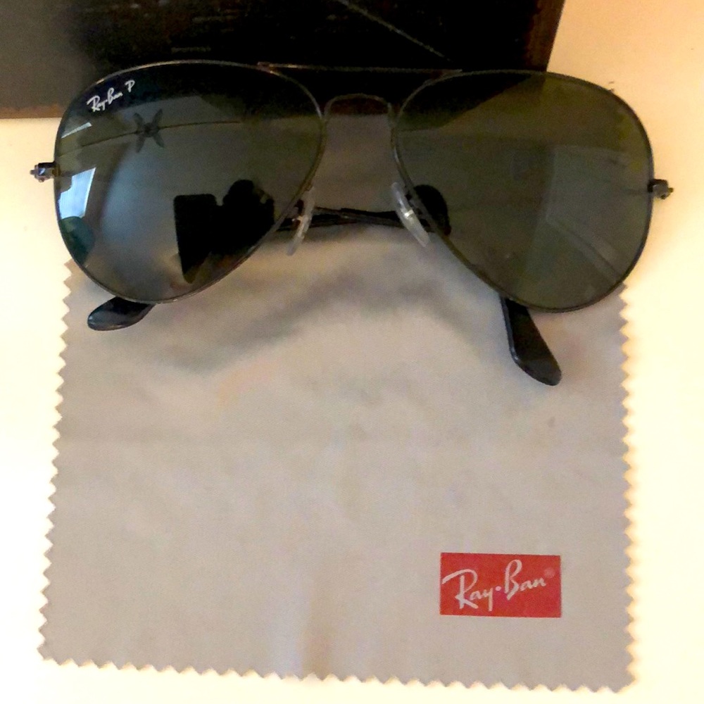 Ray Ban polarized aviator sunglasses